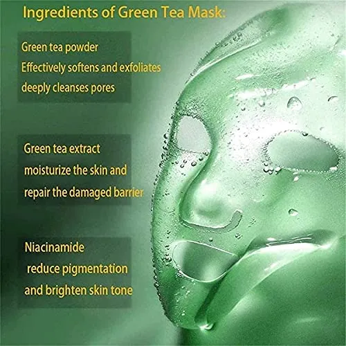 1205 Green Tea Purifying Clay Stick Mask Oil Control Anti-Acne Eggplant Solid Fine, Portable Cleansing Mask Mud Apply Mask, Green Tea Facial Detox Mud Mask