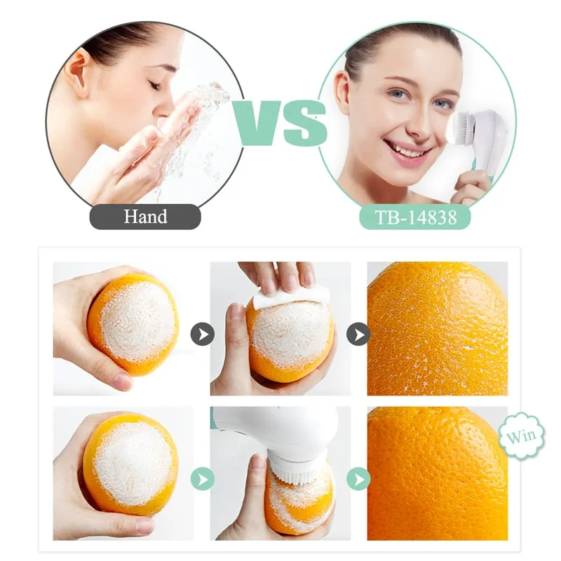 3 In-one Waterproof Facial Brush Deep Cleansing Set