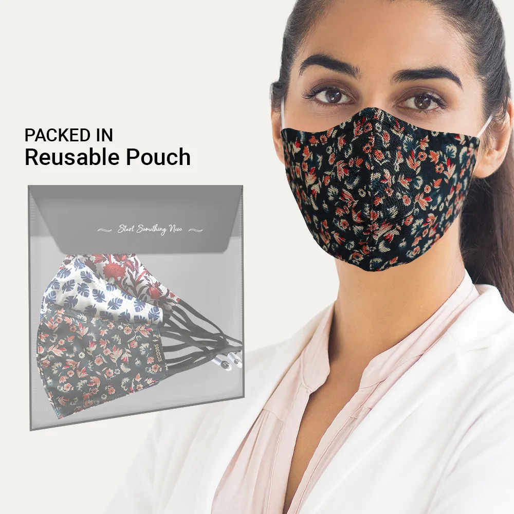 7 Layer Reversible Cotton Mask For Adults (Pack of 6)