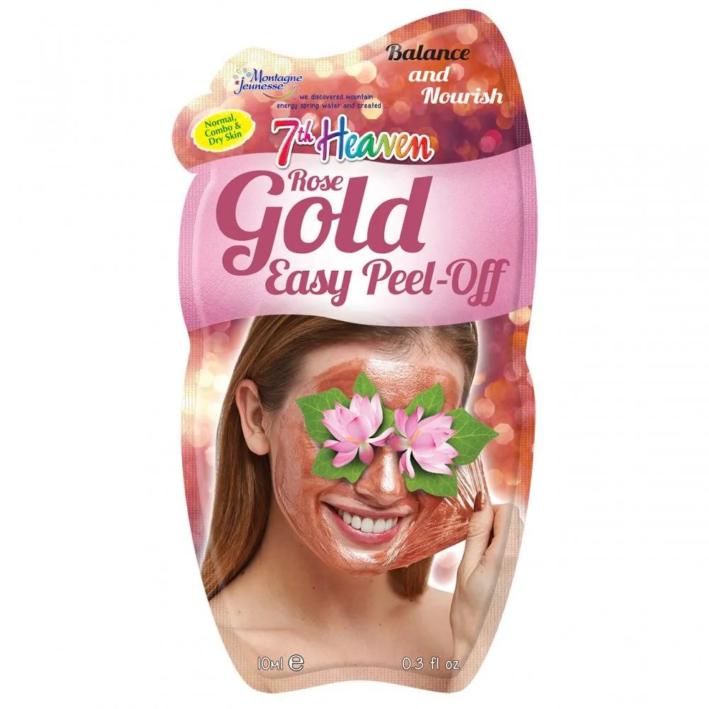 7th Heaven Rose Gold Easy Peel-Off Face Mask, 10ml