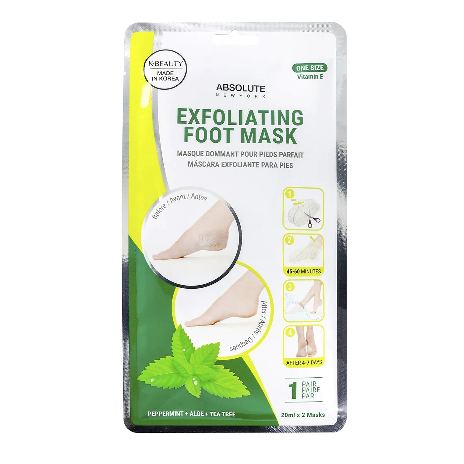 ABSOLUTE New York Exfoliating Foot Mask