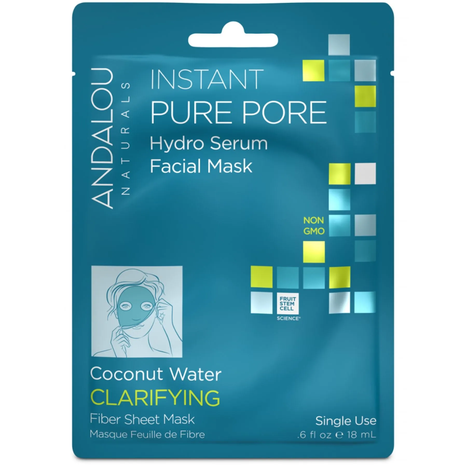 Andalou Naturals Instant Pure Pore Hydro Serum Facial Sheet Mask