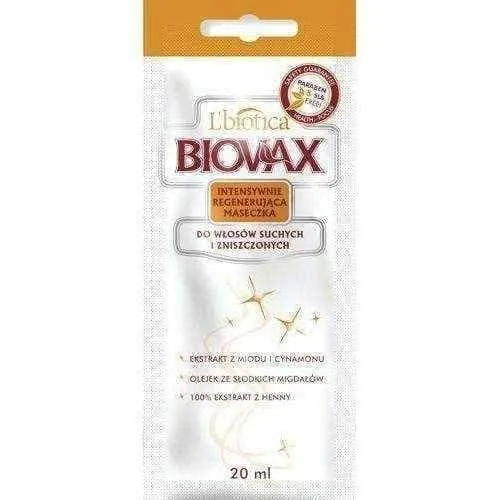 BIOVAX mask for dry and damaged hair 20ml x 10 sachets