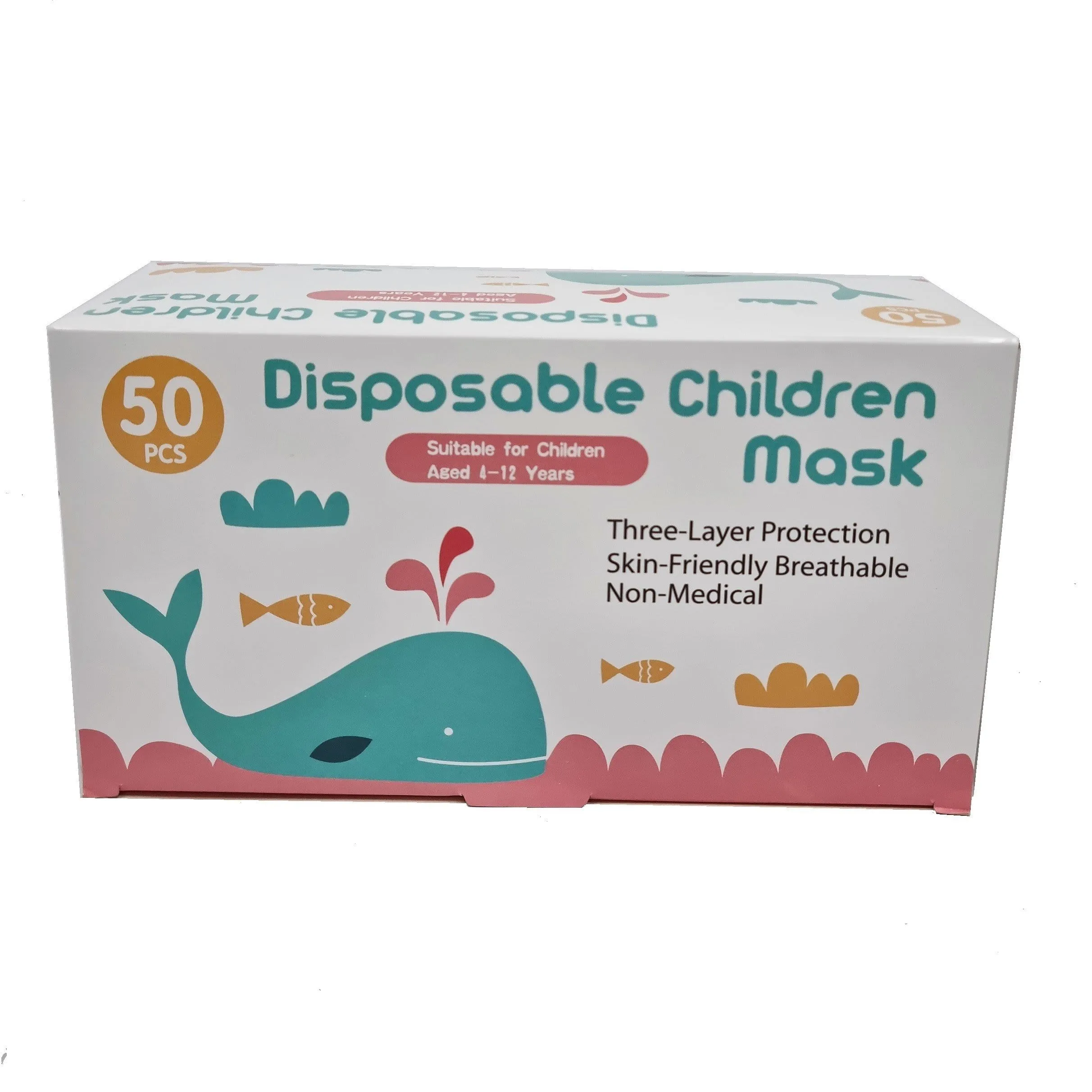 Disposable Childern 50 Face Mask (Aged 4 -12 Years)