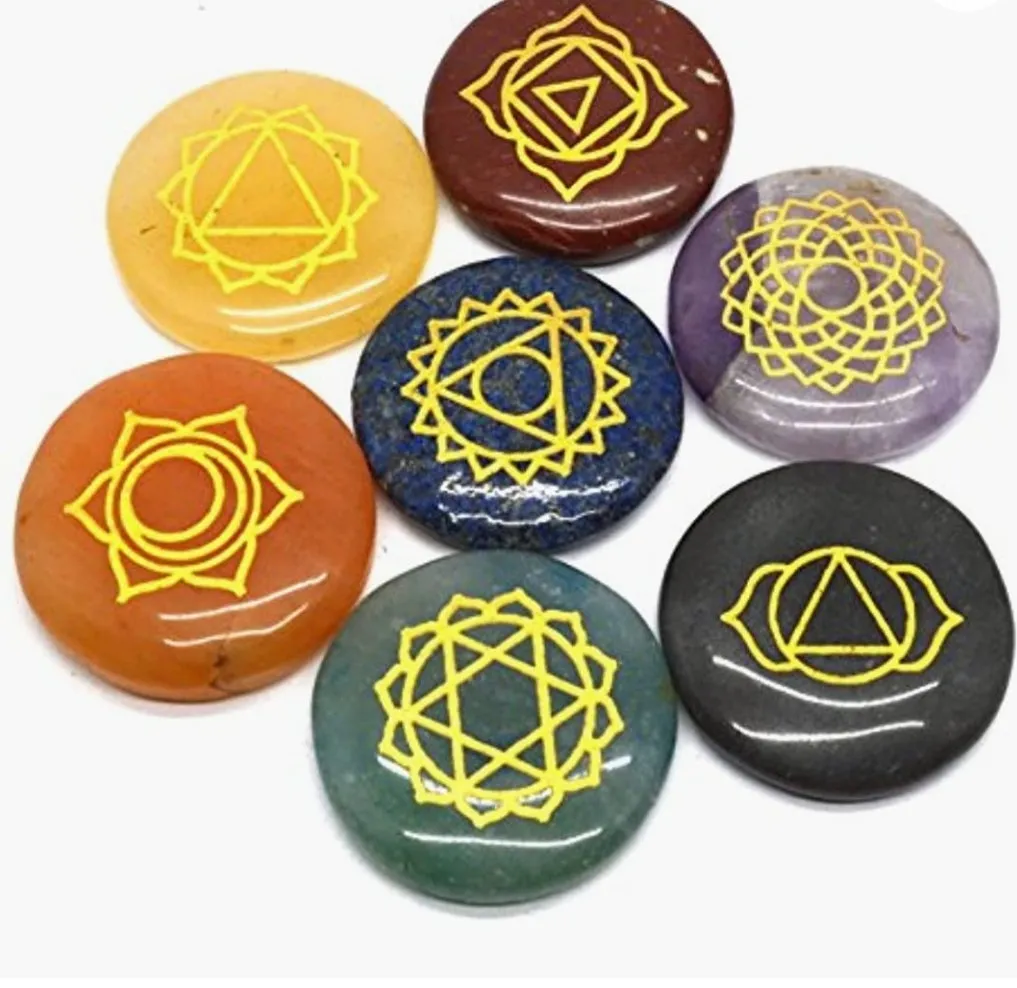 ENGRAVED STONE CHAKRA SET