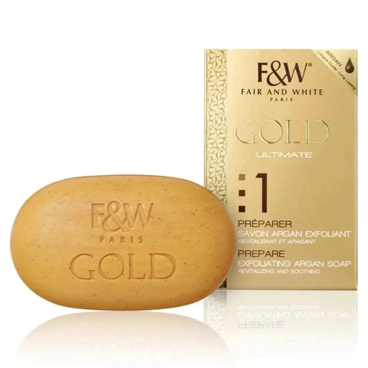 Fair & White Gold Exfoliating Argan Soap