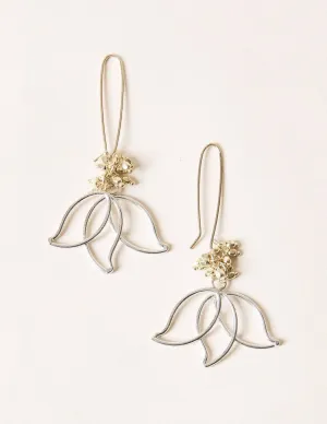 Fair Trade Lotus Dangle Earrings