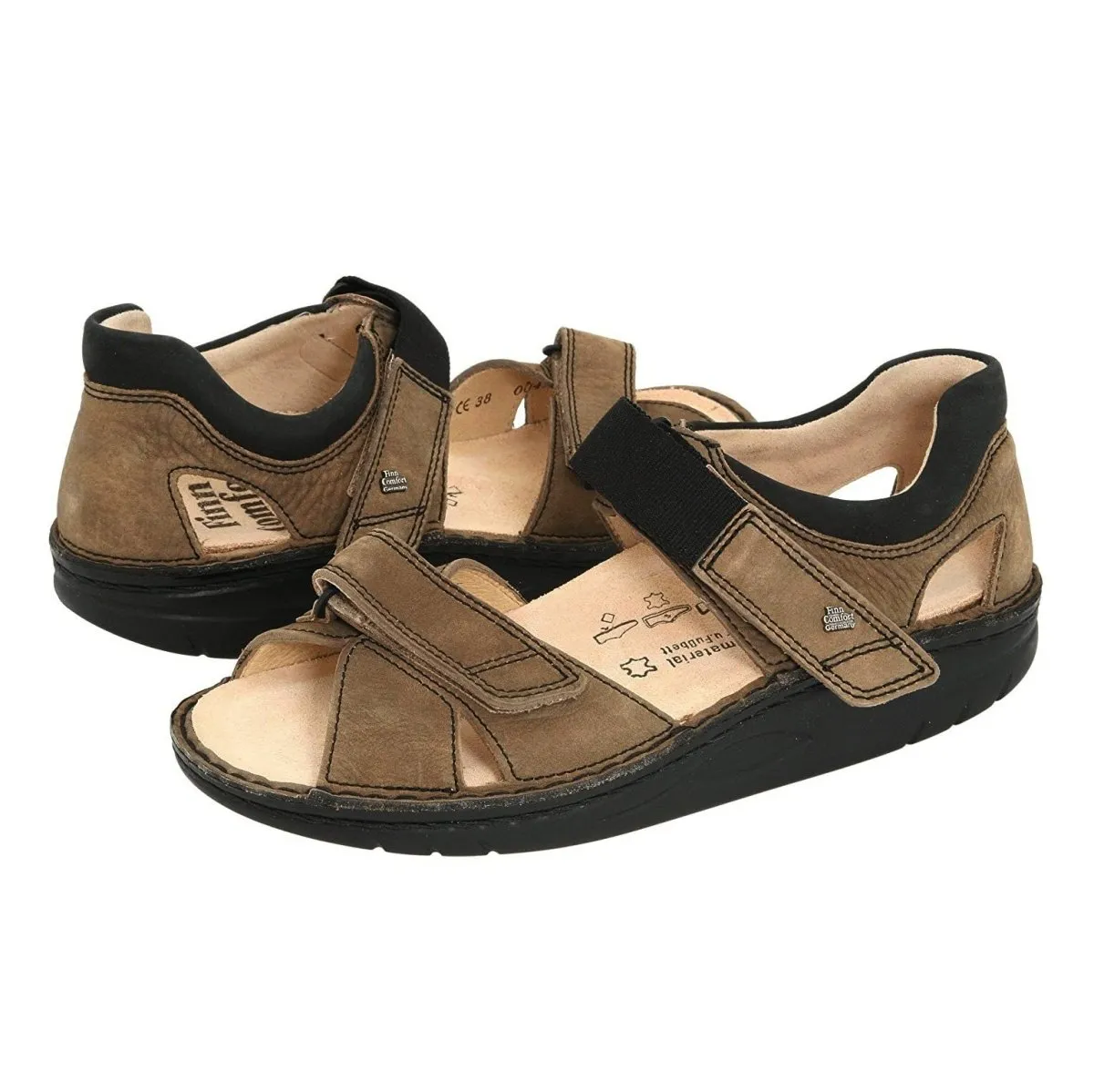 Finn Comfort Women's Samara Mud/Black Buc