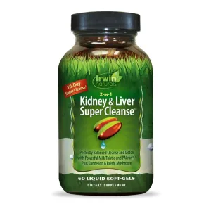 Irwin Naturals 2-IN-1 Kidney & Liver Super Cleanse 60 Soft-Gels