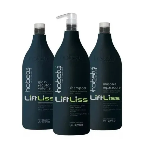 Lift Liss Progressive Brush Volume Reducer Hair Straightening Treatment Kit 3x1.5L - Hobety