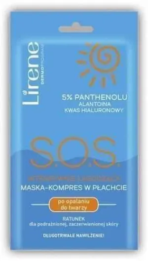 Lirene SOS intensely soothing face mask-compress on the sheet 13ml x 1 piece