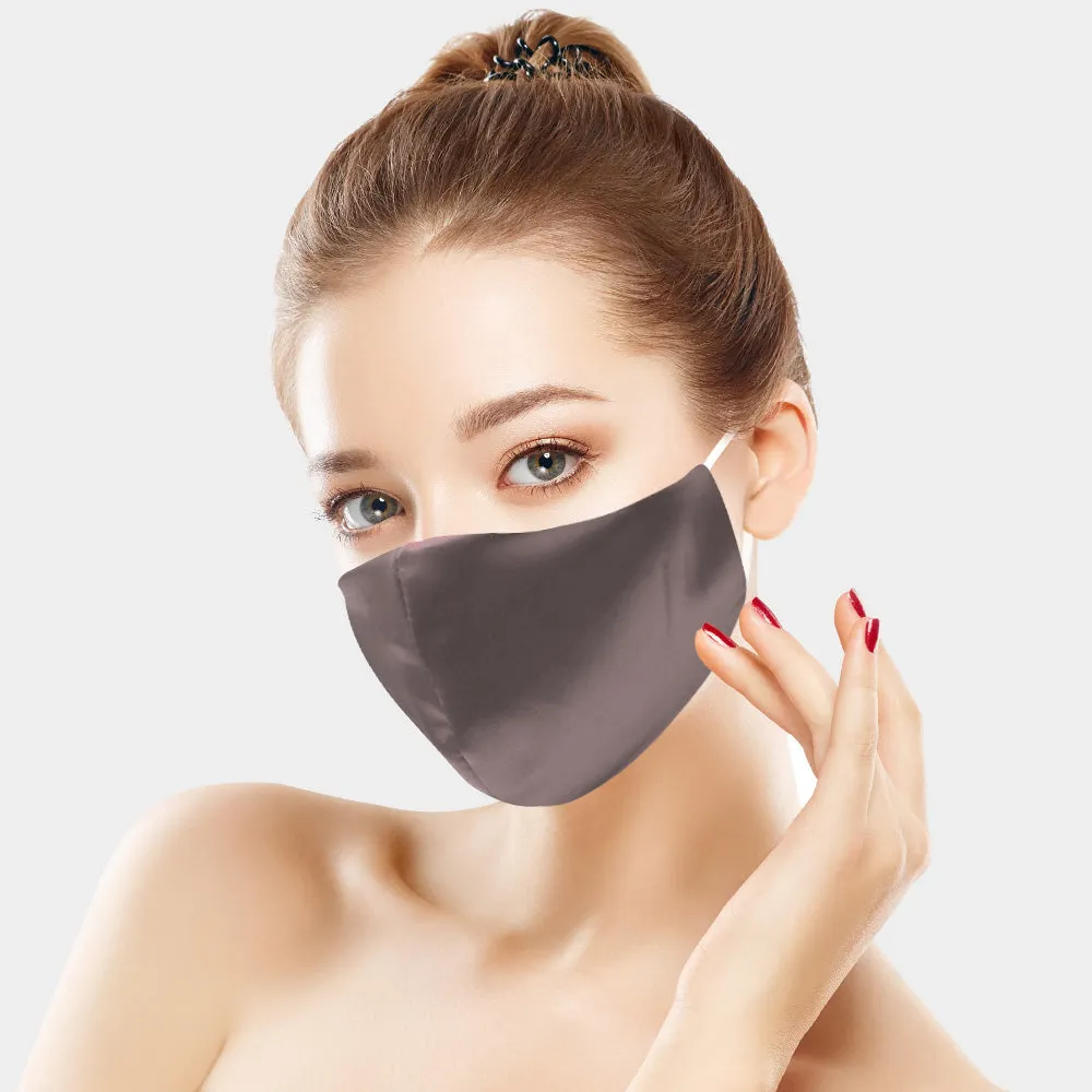 Lisette Navy Silky Satin Fashion Mask