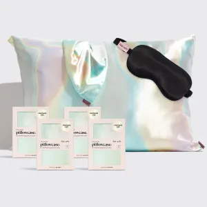 Luxe Satin Pillowcase & Eye Mask Bundle - Aura