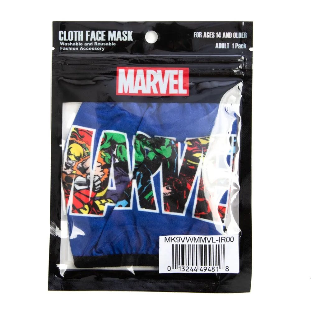 Marvel Logo Face Mask - Marvel Adult Adjustable Face Mask