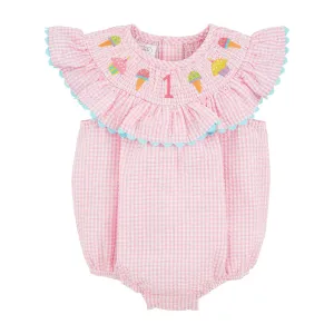 Mud Pie First Birthday Smocked Bubble