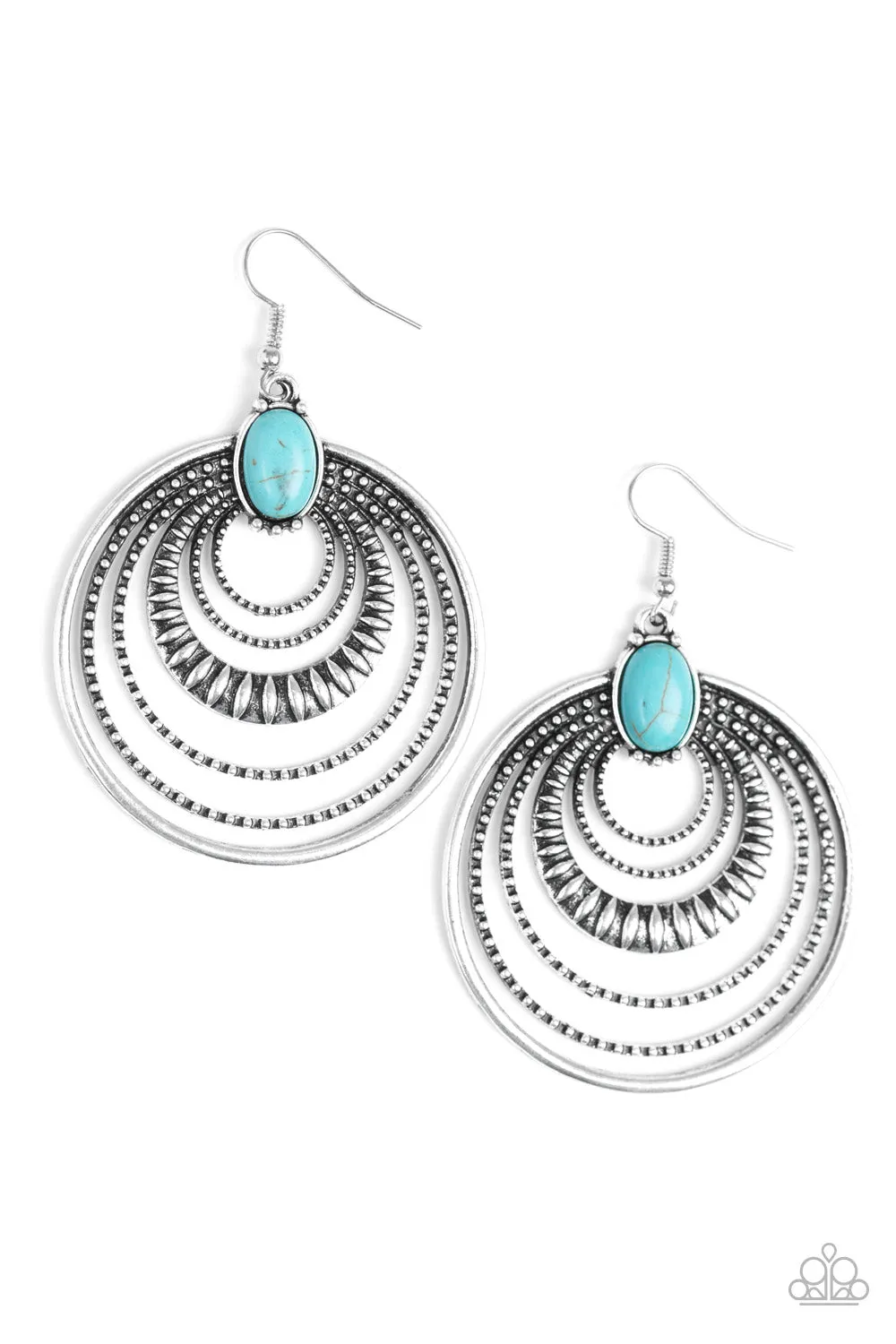 Paparazzi Accessories - Southern Sol #E202/Peg/G8 - Blue Earrings