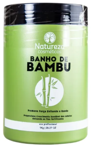 Professional Keratin Organic Bamboo Bath Hair Treatment Mask 1Kg - Natureza