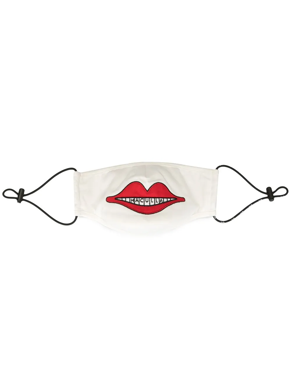 RED LIPS MASK WHITE