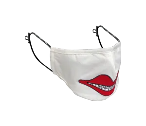 RED LIPS MASK WHITE