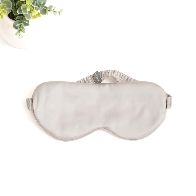 Renee Taylor 100% Mulberry Silk Silver Eye Mask