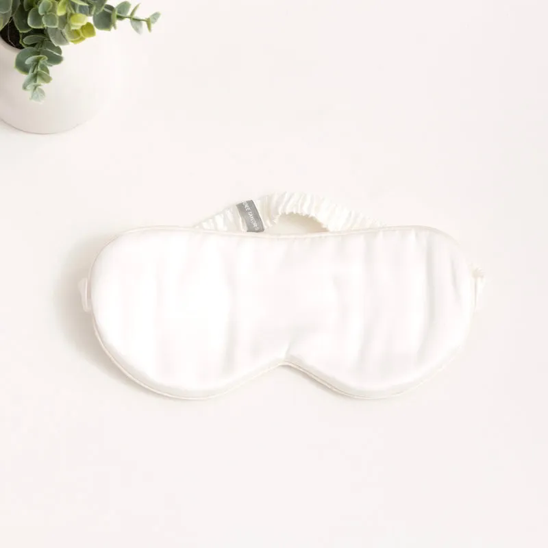 Renee Taylor 100% Mulberry Silk White Eye Mask