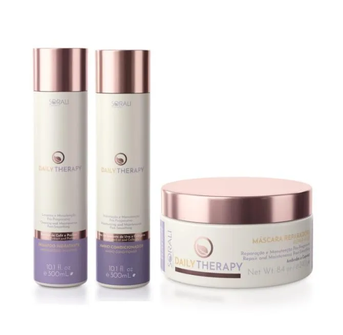 Sorali Daily Therapy Kit - Moisturizing Shampoo, Amino Conditioner, Daily Repair Mask - 300ml/10.14 fl oz & 240g/8.4 oz