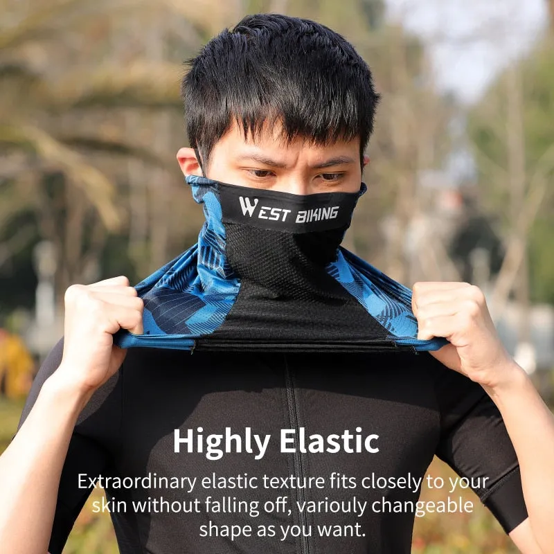 Summer Cycling Sport Scarf Ice Silk Anti-UV MTB Road Bike Headwear High Elastic Breathable Dustproof Running Bandana