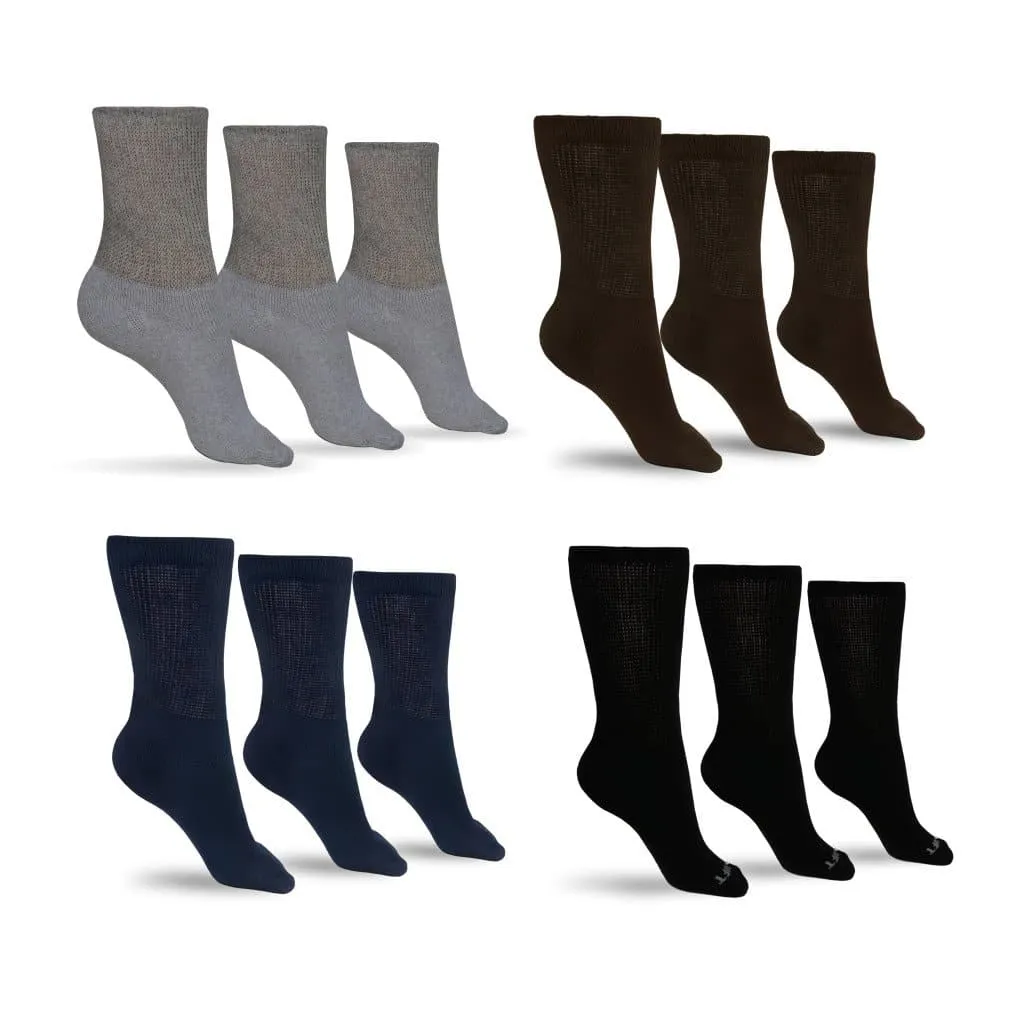 Women's Cotton Diabetic Crew Socks (Assorted)