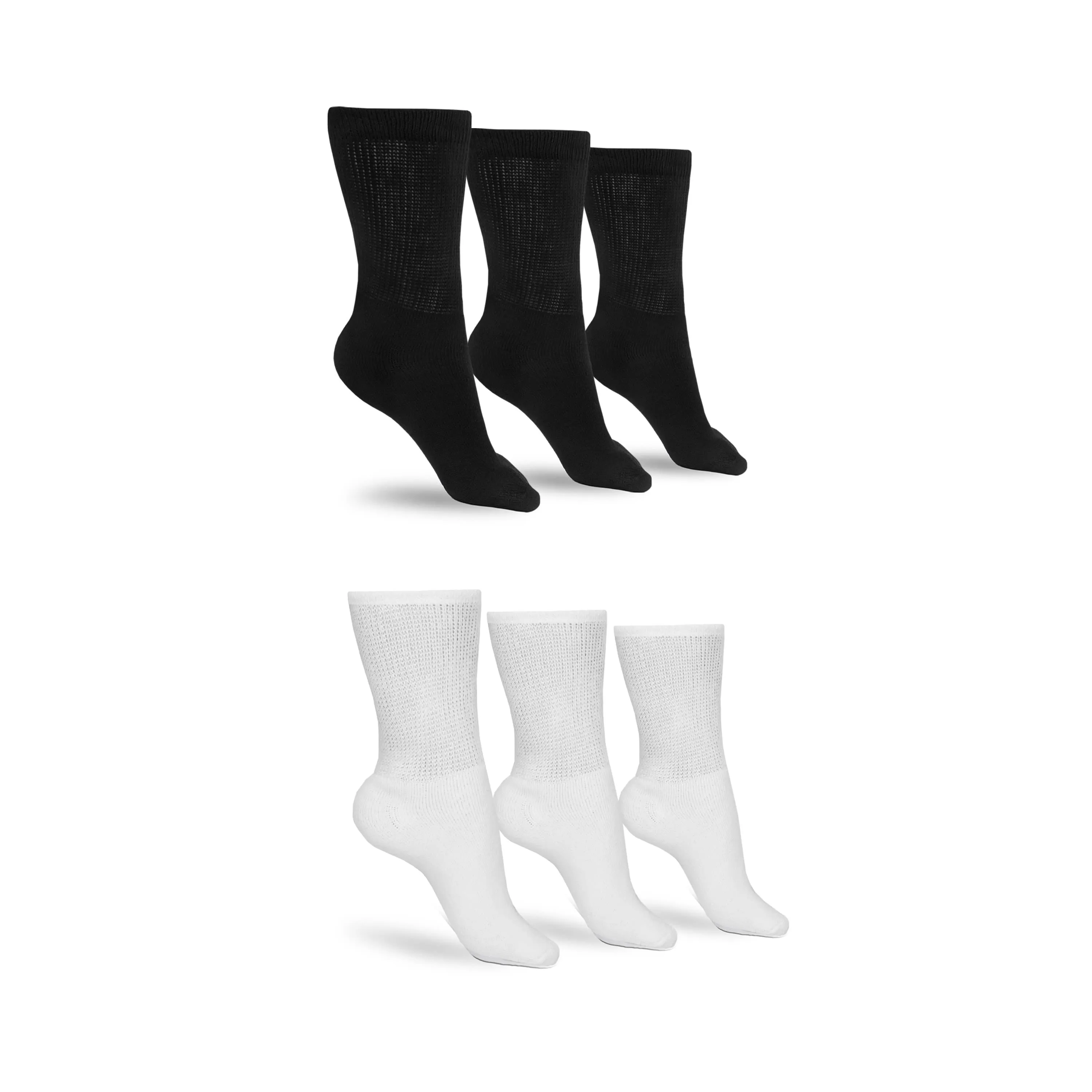 Women's Cotton Diabetic Crew Socks (Assorted)