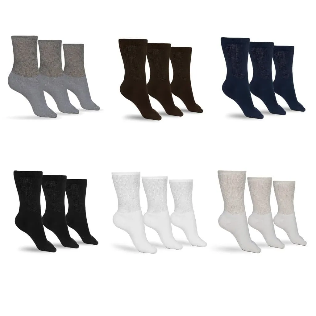 Women's Cotton Diabetic Crew Socks (Assorted)