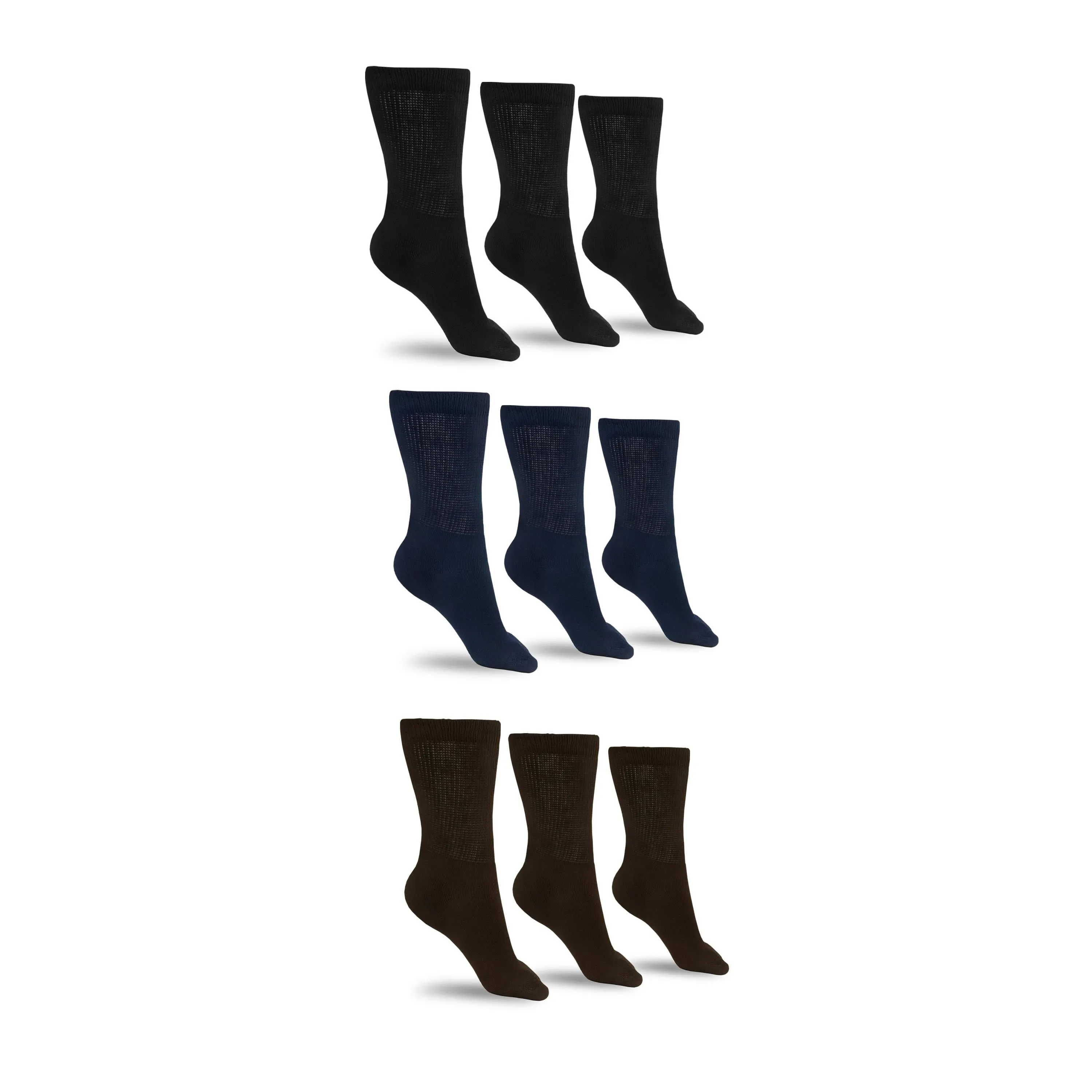 Women's Cotton Diabetic Crew Socks (Assorted)